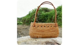 handbags rattan handwoven with batik lining casual